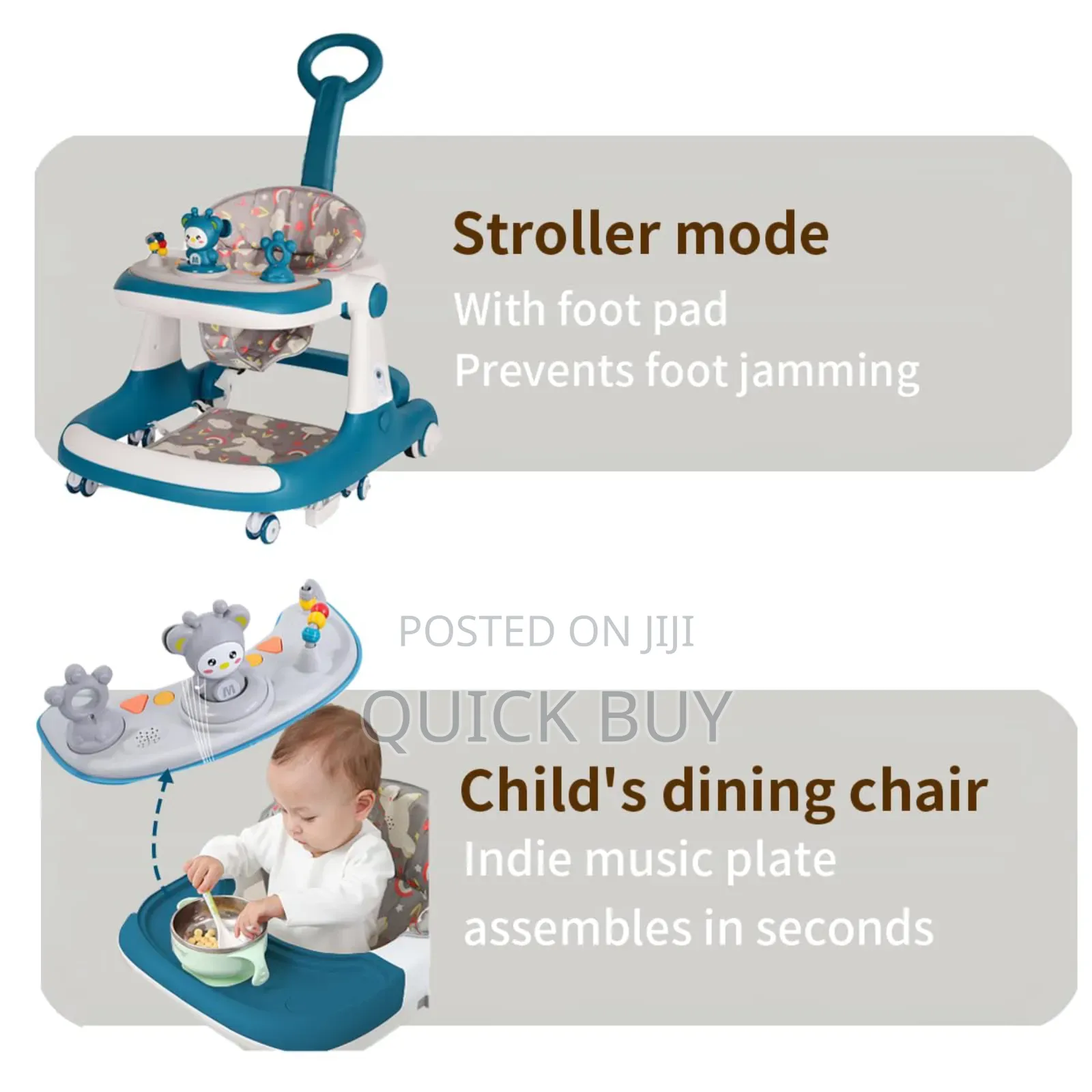 4 in 1 Baby Walker With Wheels
