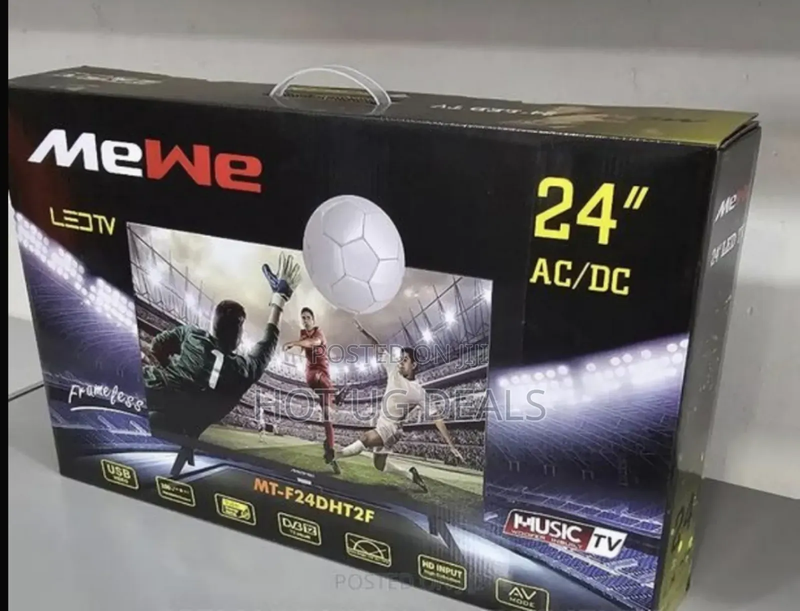 Mewe 24 Inch Free To Air Digital Led Tv Ac Dc - Black