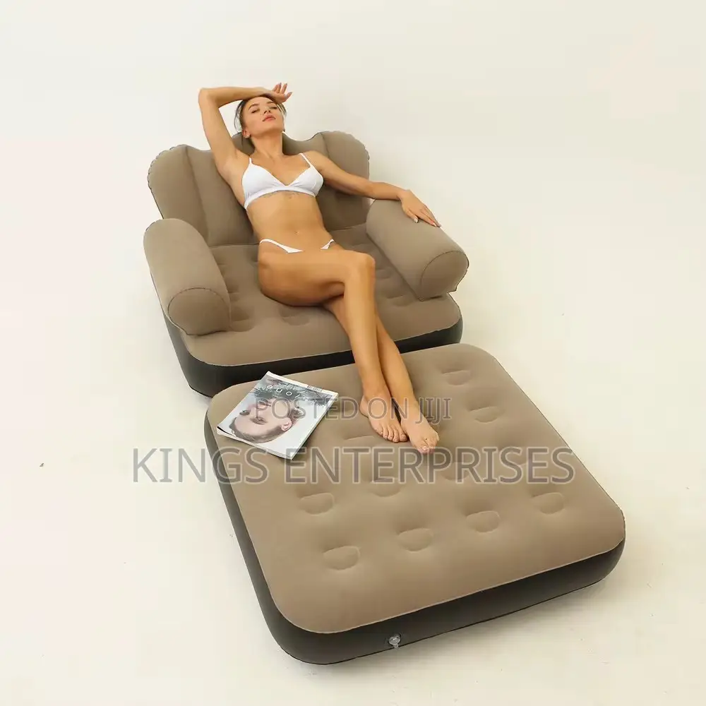 Flocking Dual Purpose Inflatable Sofa Bed