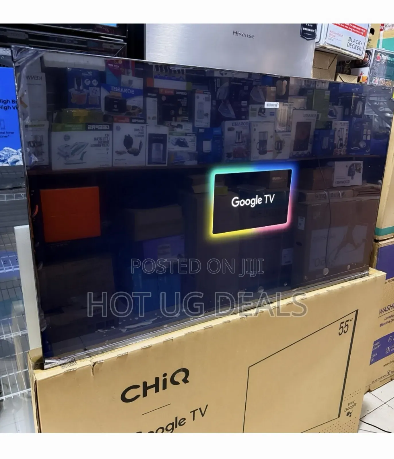 Chiq 55 Inch Qled Uhd 4k Smart Android Google Tv - Black