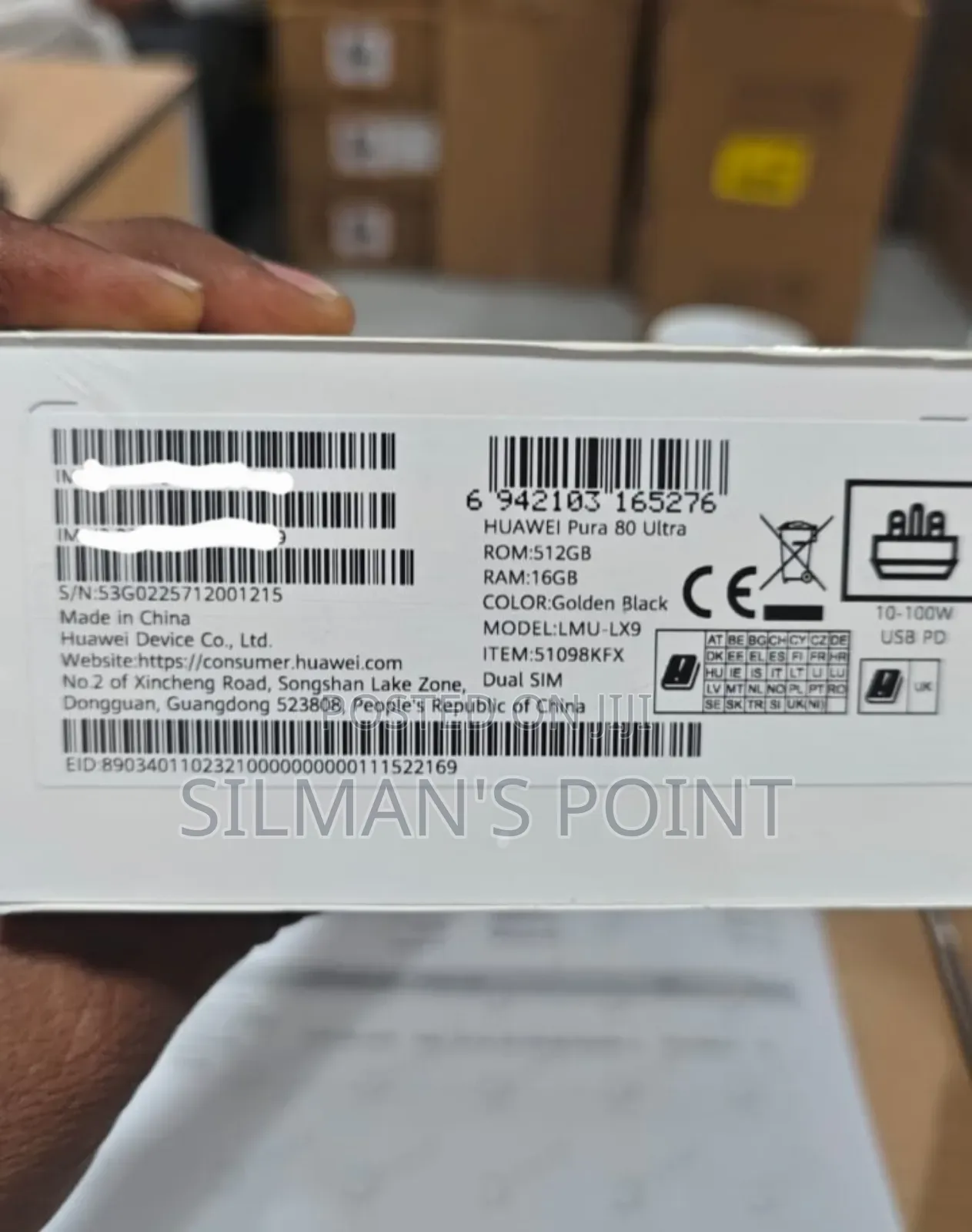 New Huawei Pura 80 Ultra 512 GB Black
