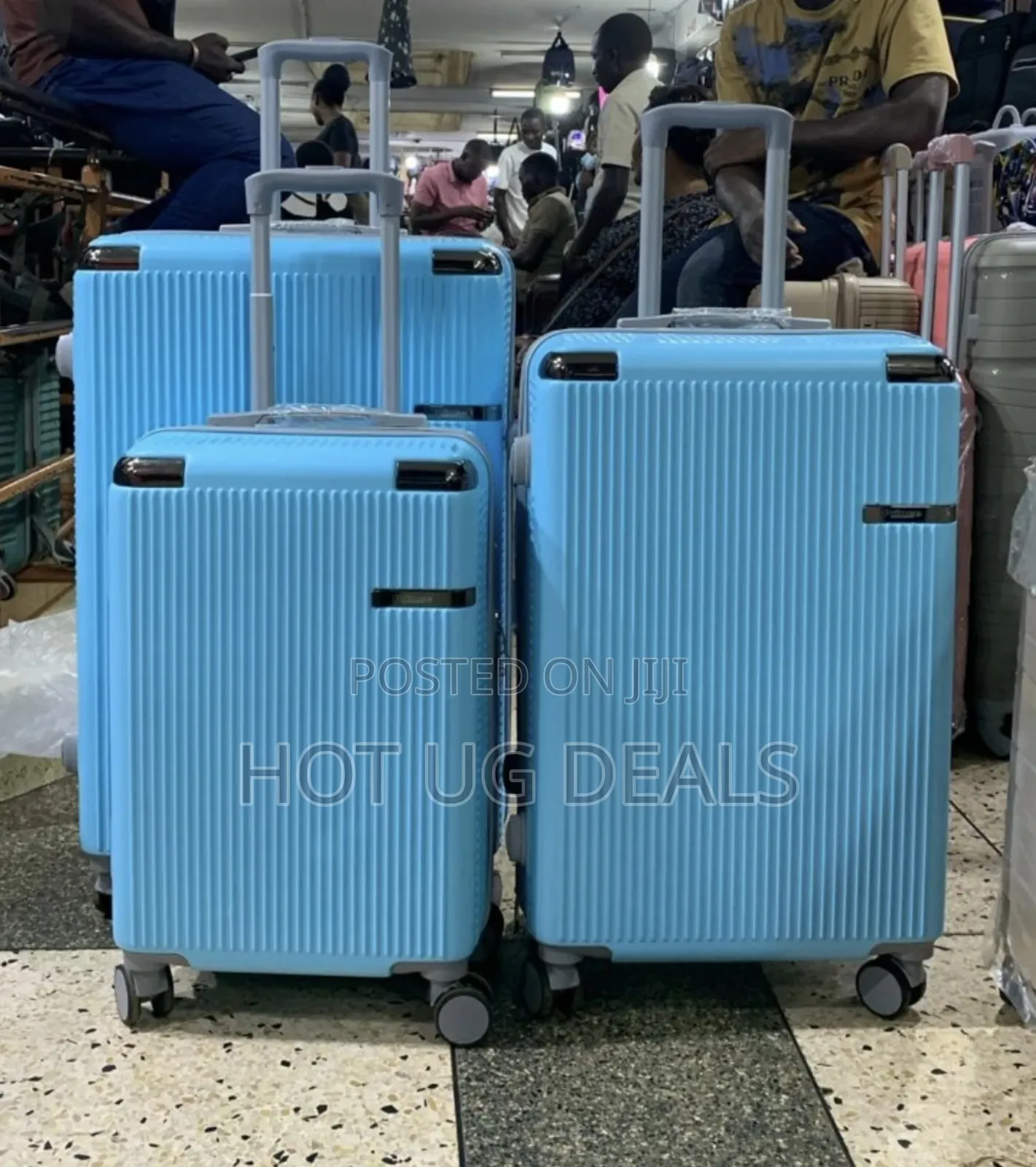 Set Of 3pcs Plastic Travel Waterproof Suitcase (S, M, L)