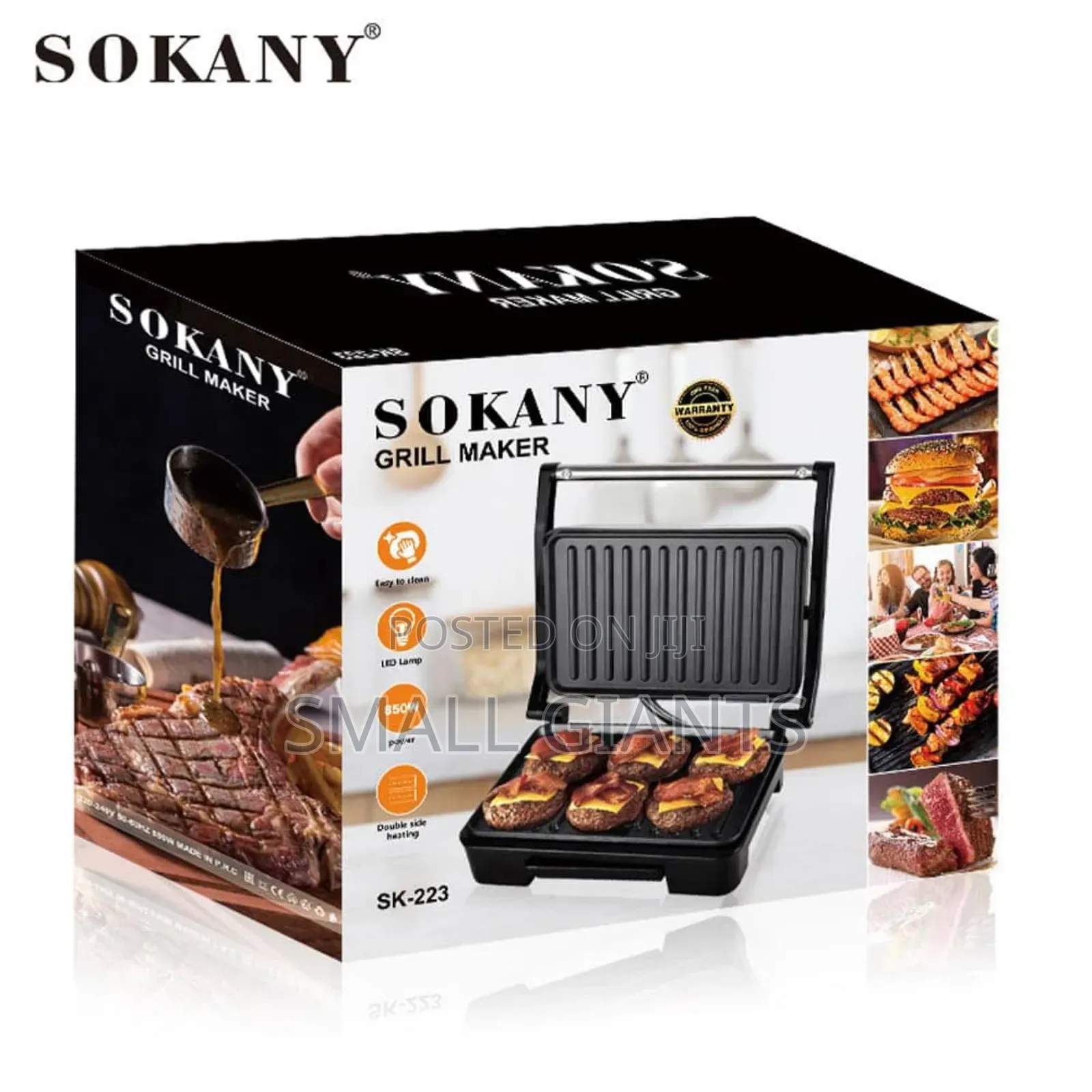 Sokany Sk-223 750w Electric Panini Press Grill Maker