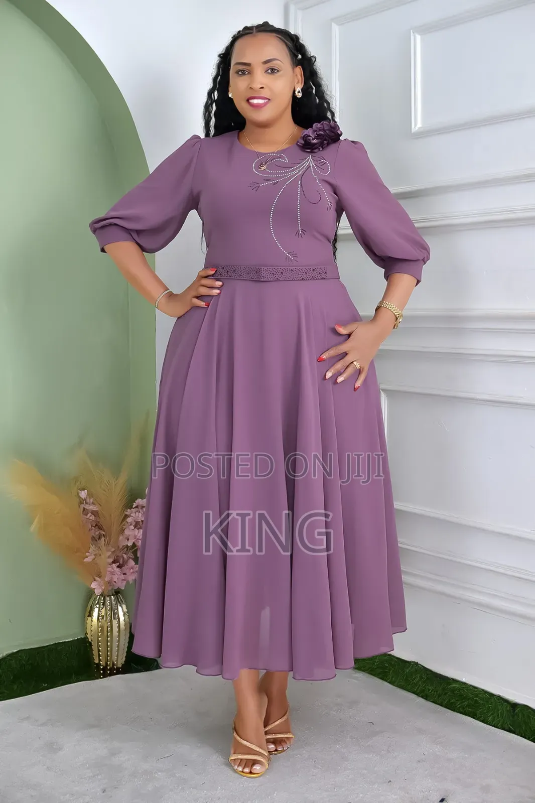 Fold Pleated Detail Dress