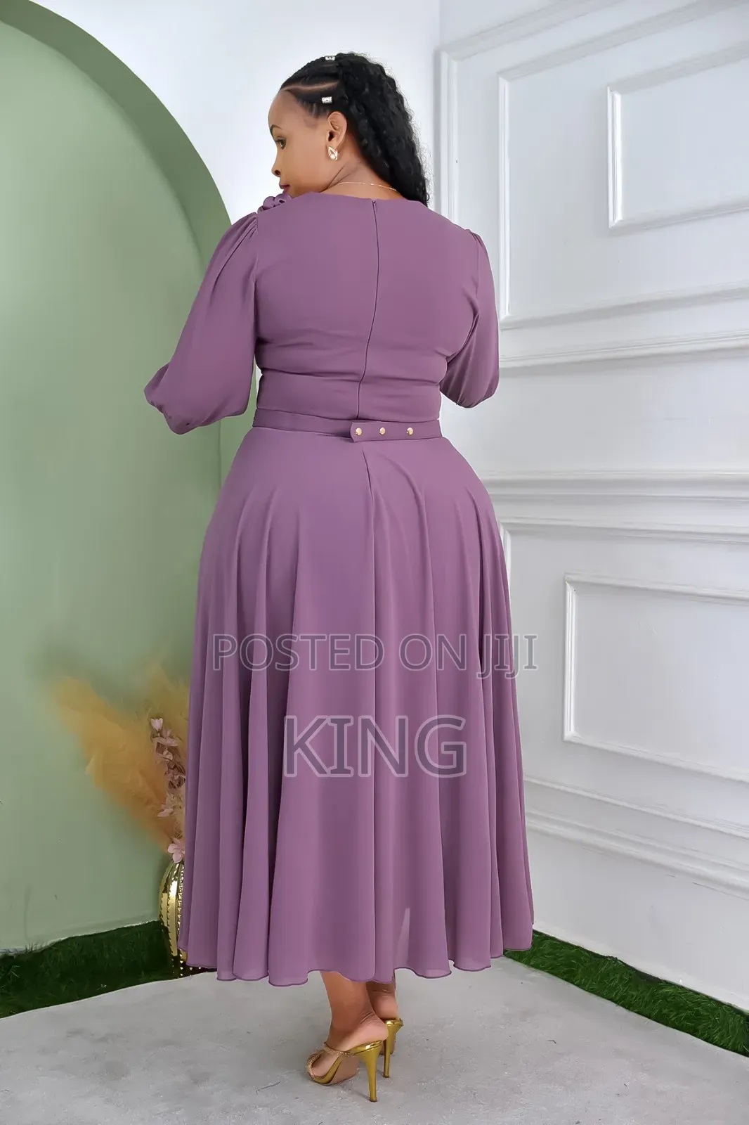 Fold Pleated Detail Dress