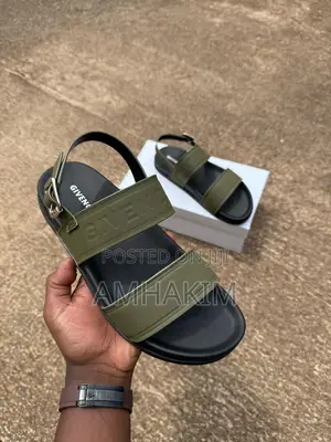 Classic Men's Leather Givenchy Flat Sandals in Stock