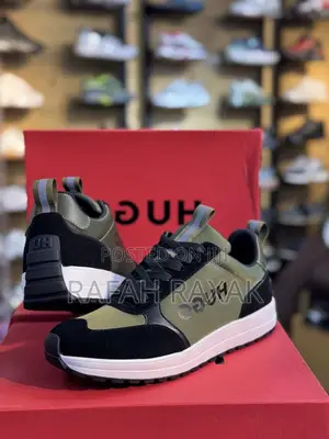 Original Men’S Green/Black/White Hugo Boss Luxury Sneakers