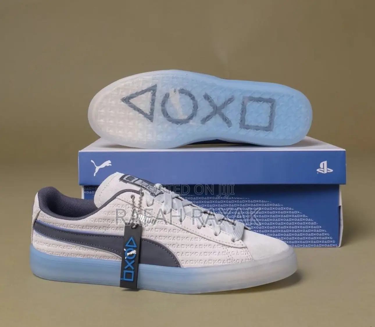 Original New Puma Suede Playstation Glacial Grey Sneakers
