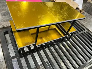 Golden Laminated Center Table