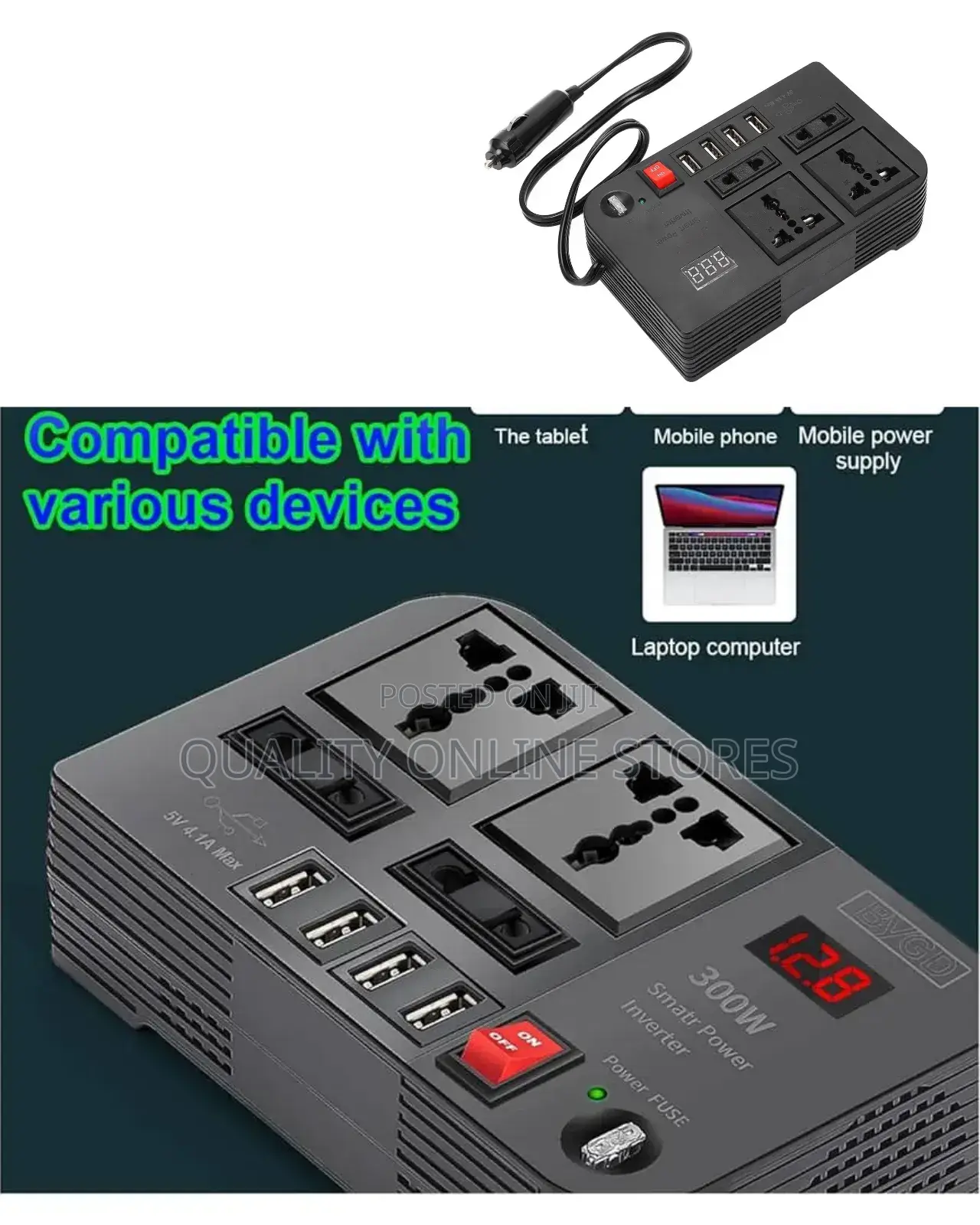 Black Car Adapter