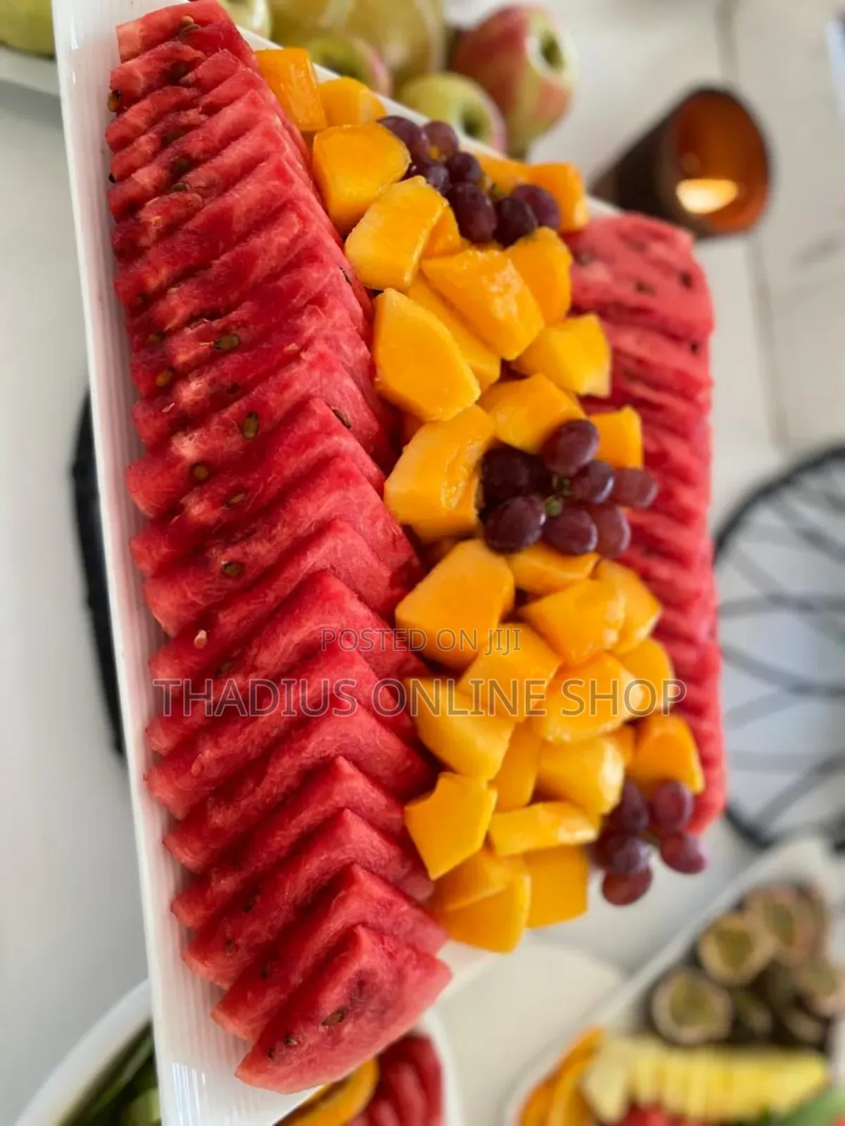 Cakes and Fruits Dessert Tables. Also Do Cooking