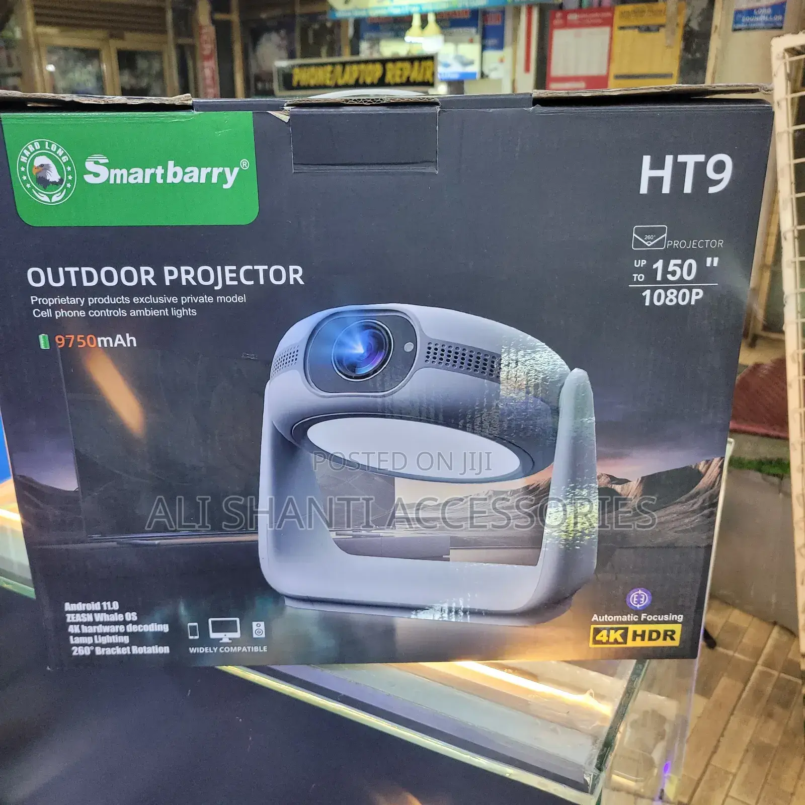 Projector Rechargeable Ht9, Smartbarry Outdoor Projector