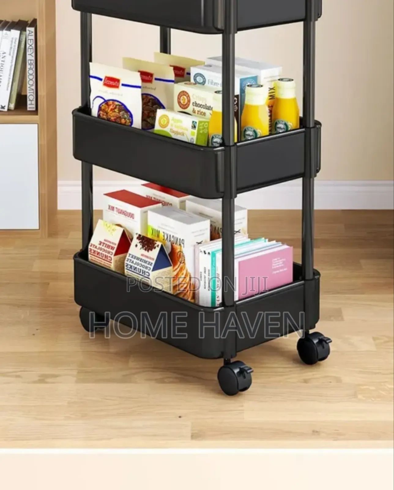 Mobile Trolley Organizer and Storage Rack