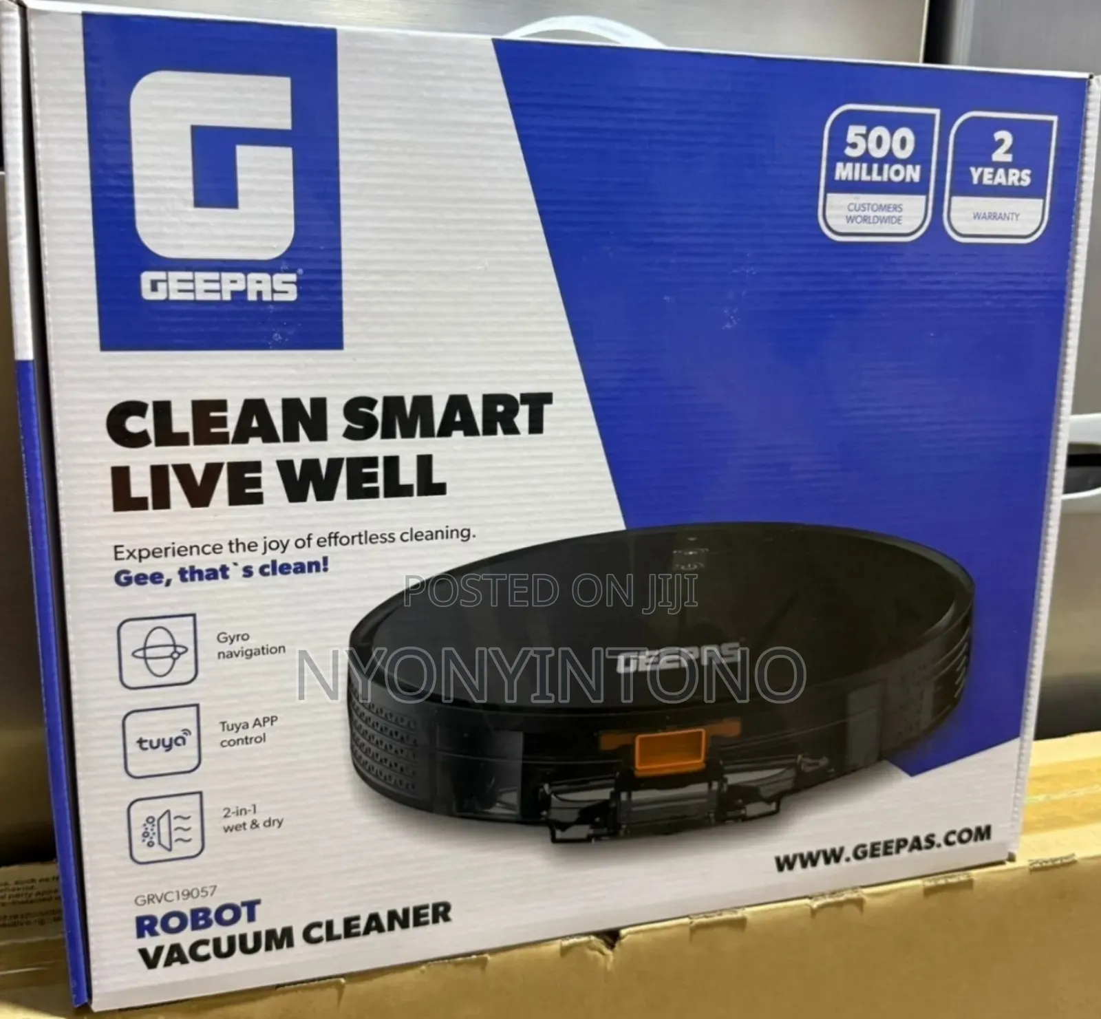 Geepas Rechargeable Robot Vacuum Cleaner Grvc19057