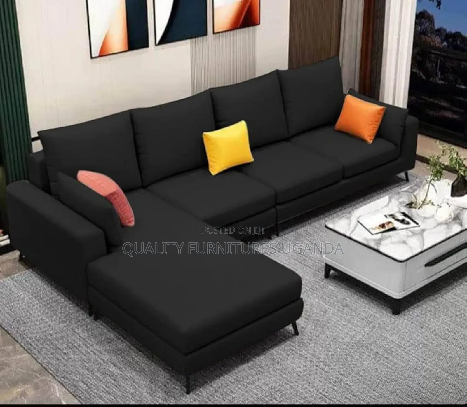 Brown Fibre 6 Sitter/Sofa Bed