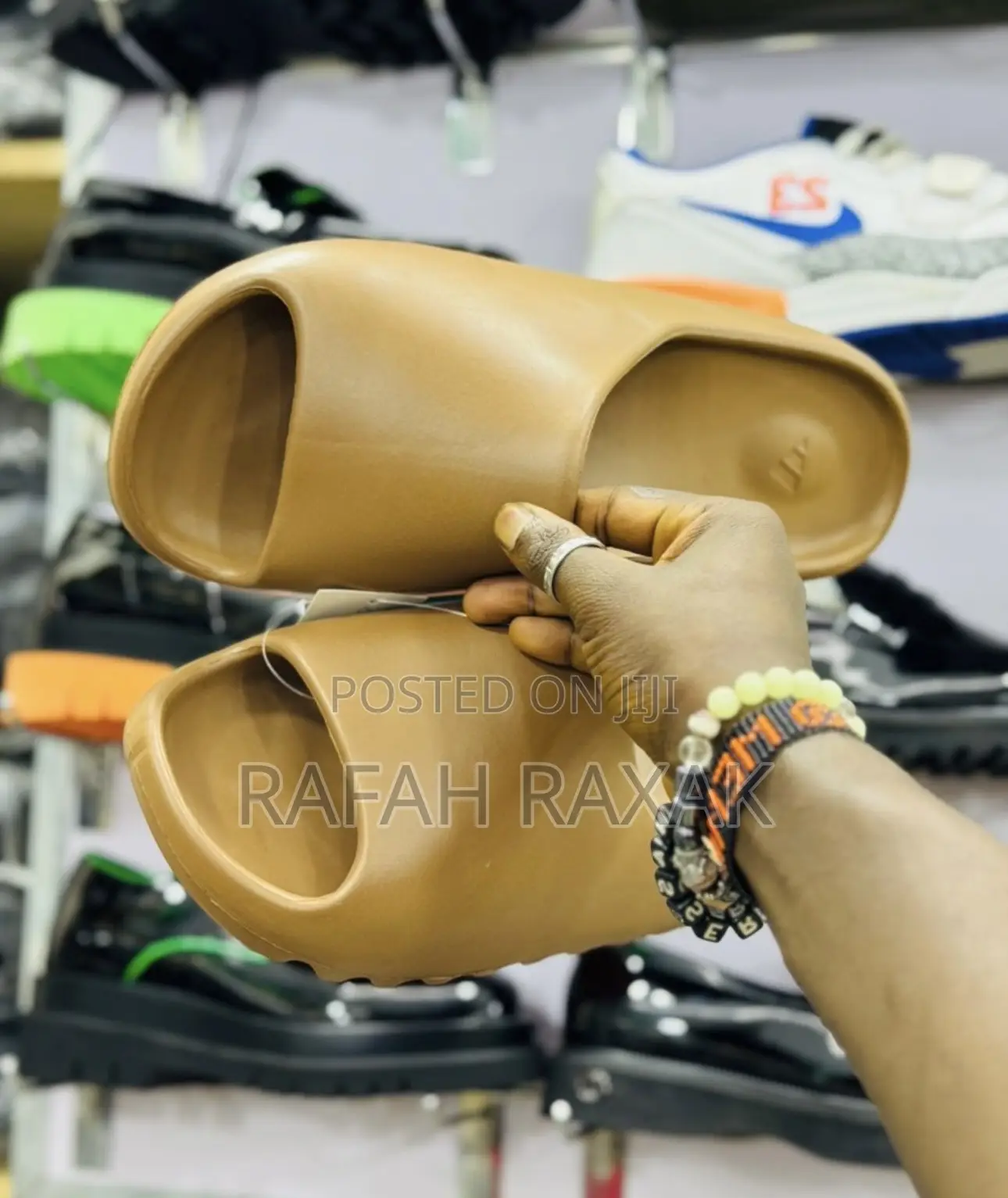 Original Brown Adidas Yeezy Slide Push In Sandals