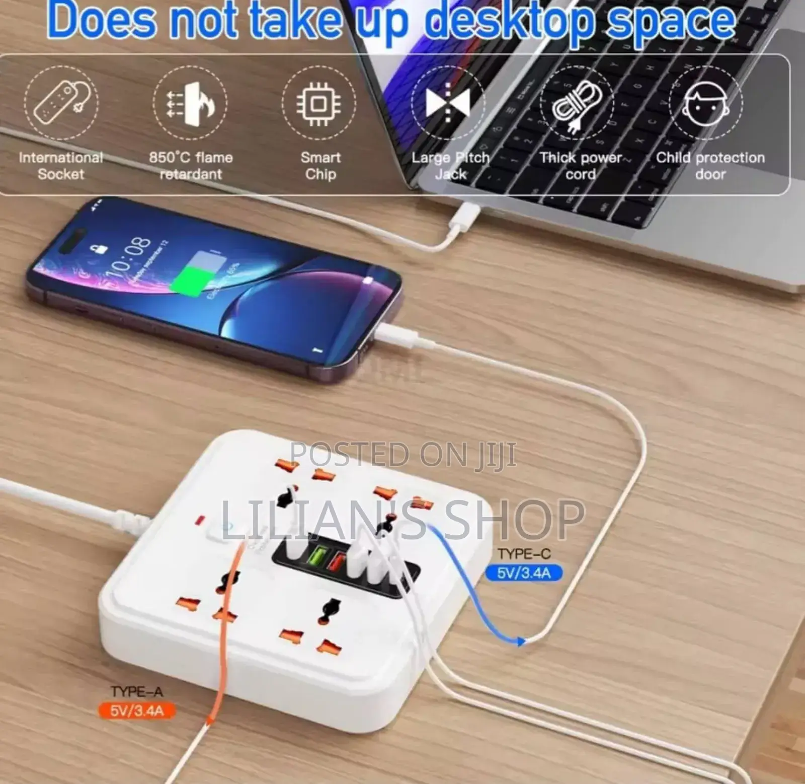 Winningstar 10in1 Powerboard Usb Socket Extension