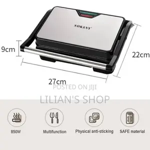 Sokany Sk-223 750w Electric Panini Press Grill