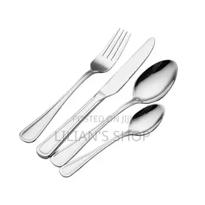 24-Piece Cutlery Set-Silver Stainless Steel