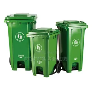 Strong Industrial Waste Bin / Dustbin With Wheels-120l