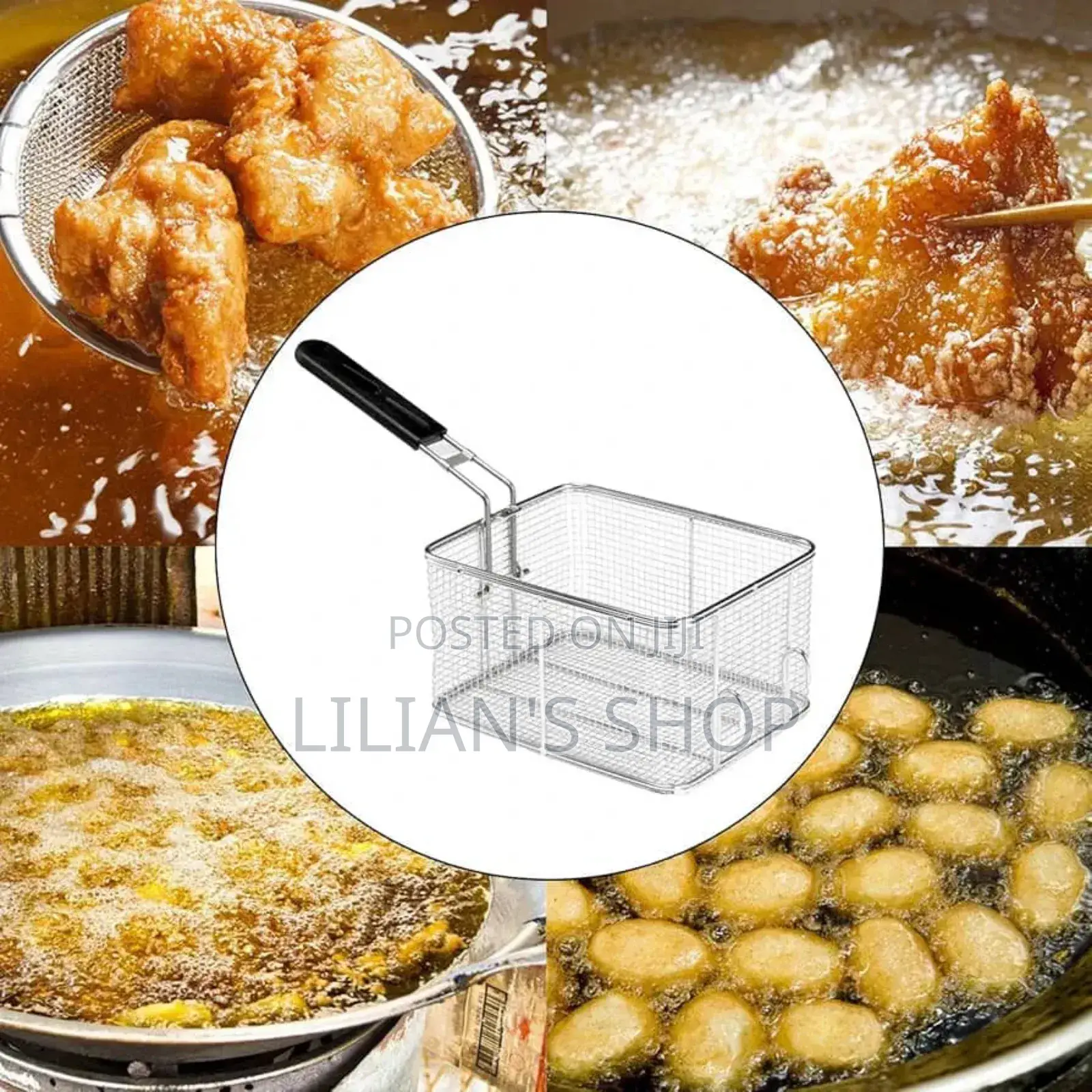 6 Litres Stainless Steel Deep Frying Basket