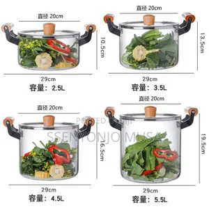 Glass Pot With Wooden Handle 5.0l