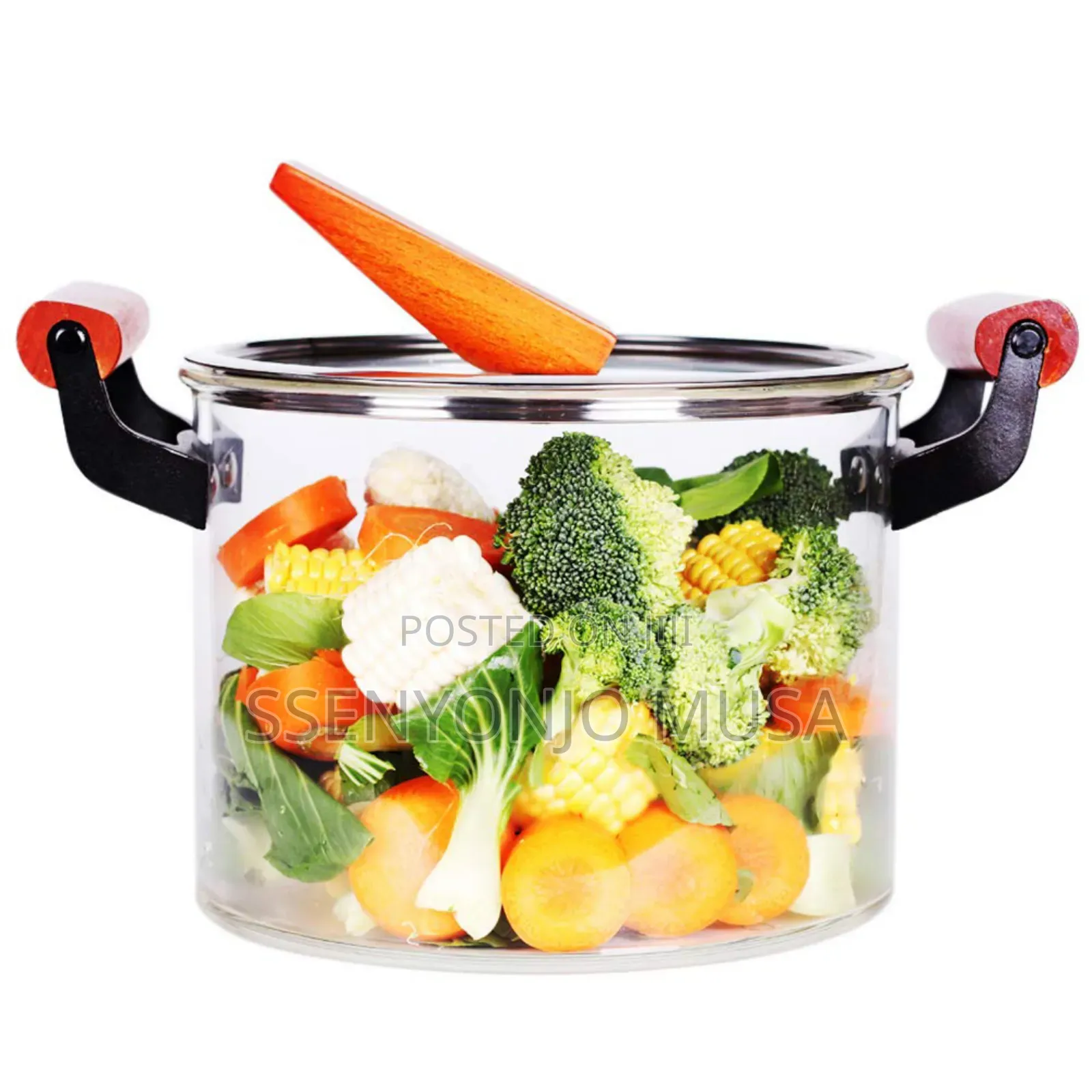 Glass Pot With Wooden Handle 5.0l