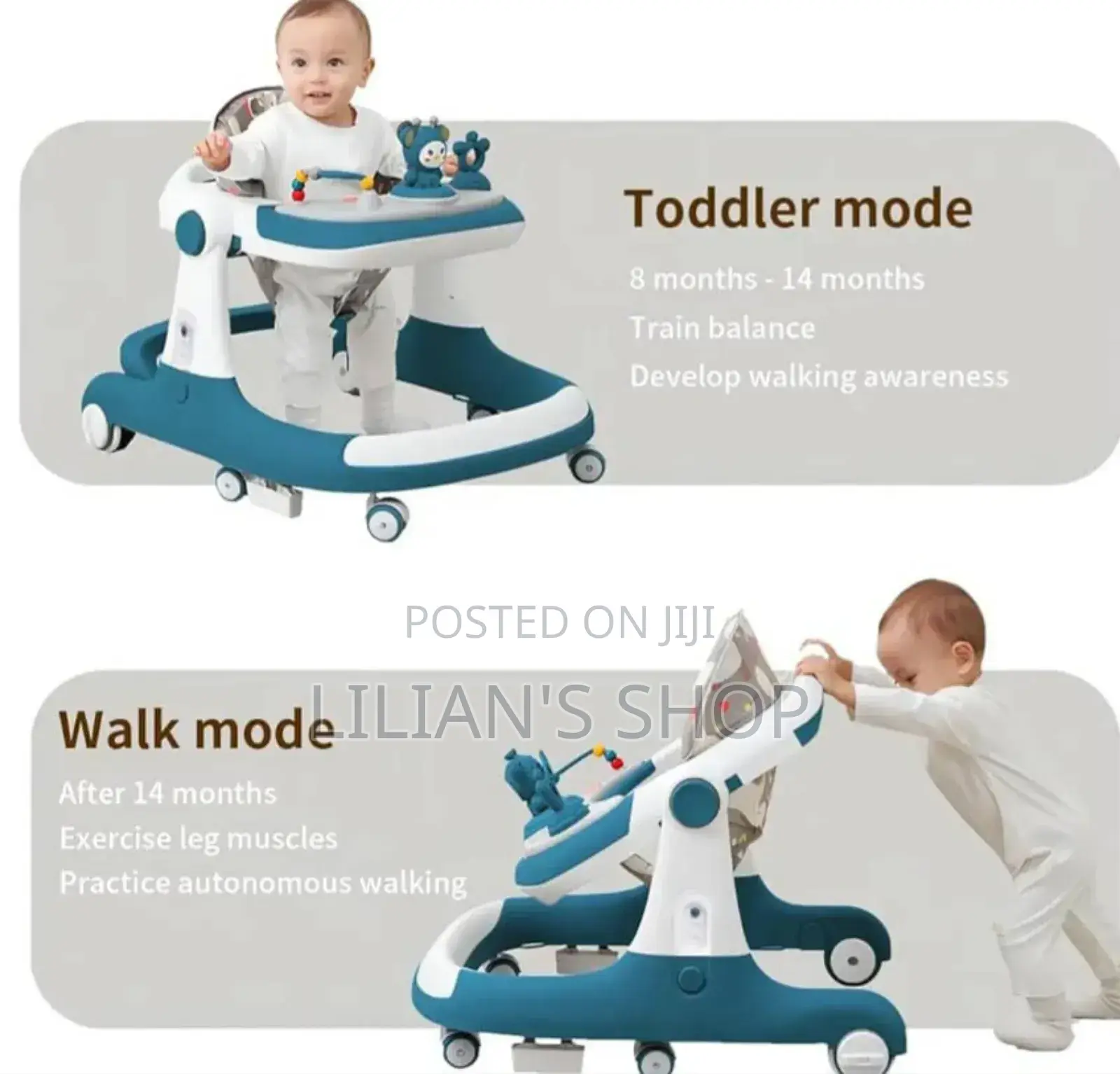 4 in 1 Baby Walker With Wheels
