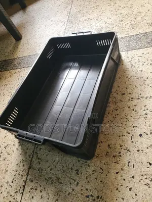 Black Plastic Milk Crates