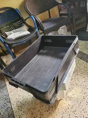 Black Plastic Milk Crates