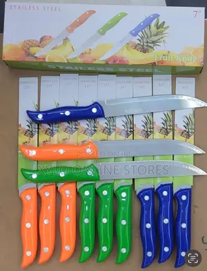 A Dozen of Plastic Colored Handle Knives