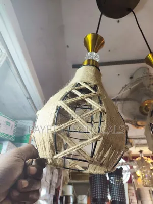 Vintage Pendant Light With a Rope