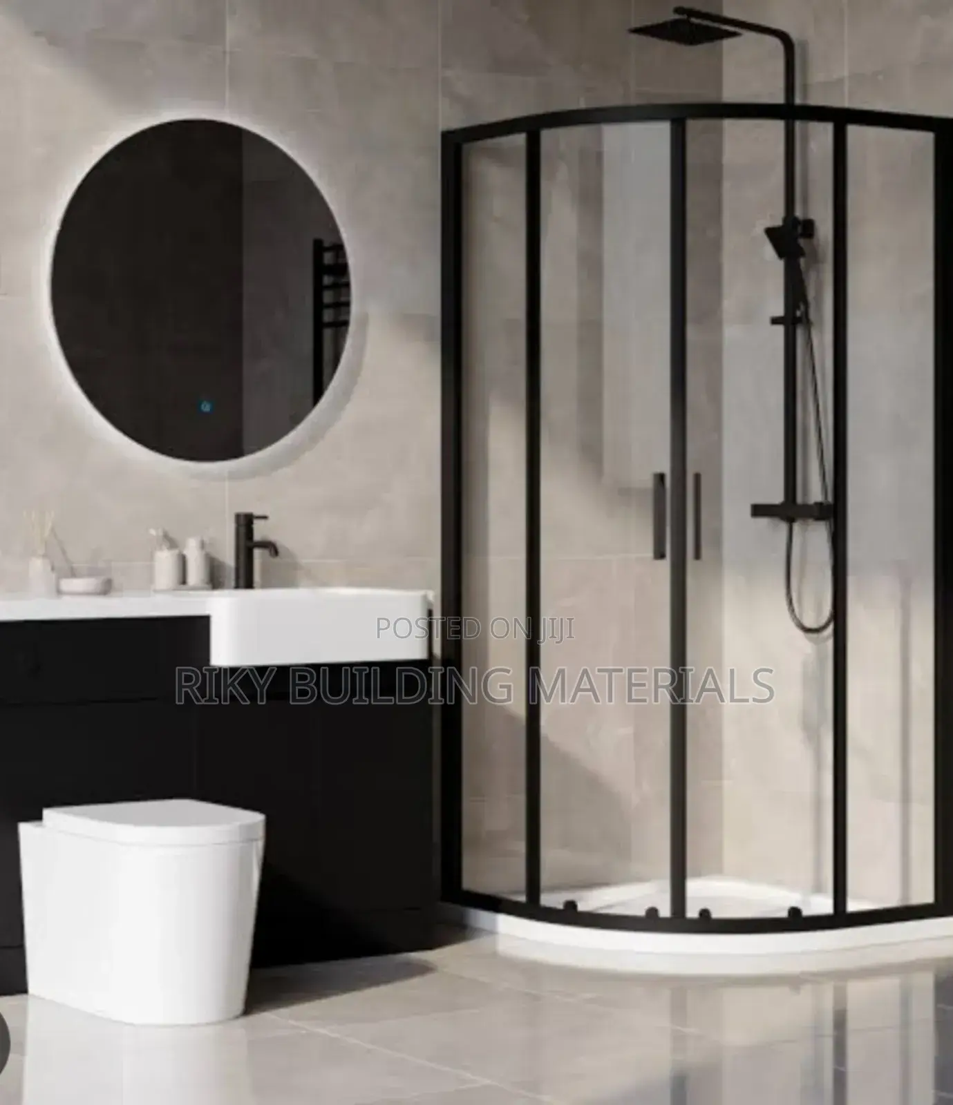 Shower Room Black Oval