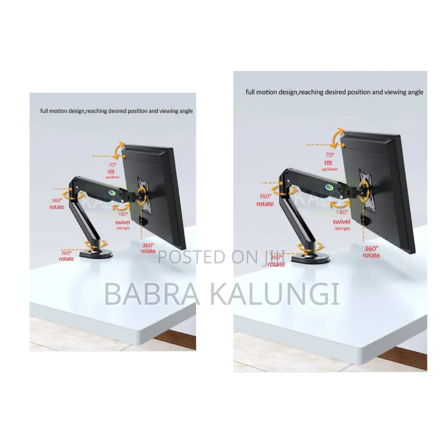 Single Monitor Mount Screen Desktop Stand Mount