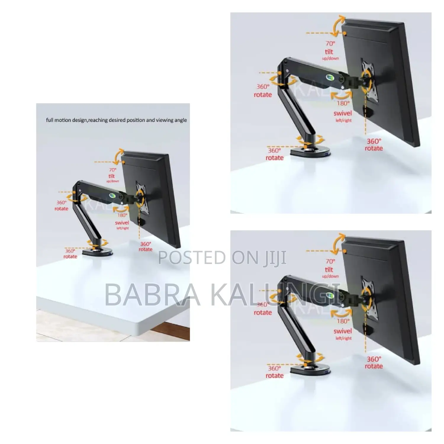 Single Monitor Mount Screen Desktop Stand Mount