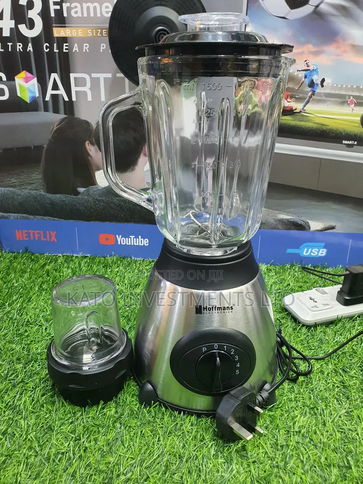 Hoffmans Hard Glass Jar Juice Extractor Blender