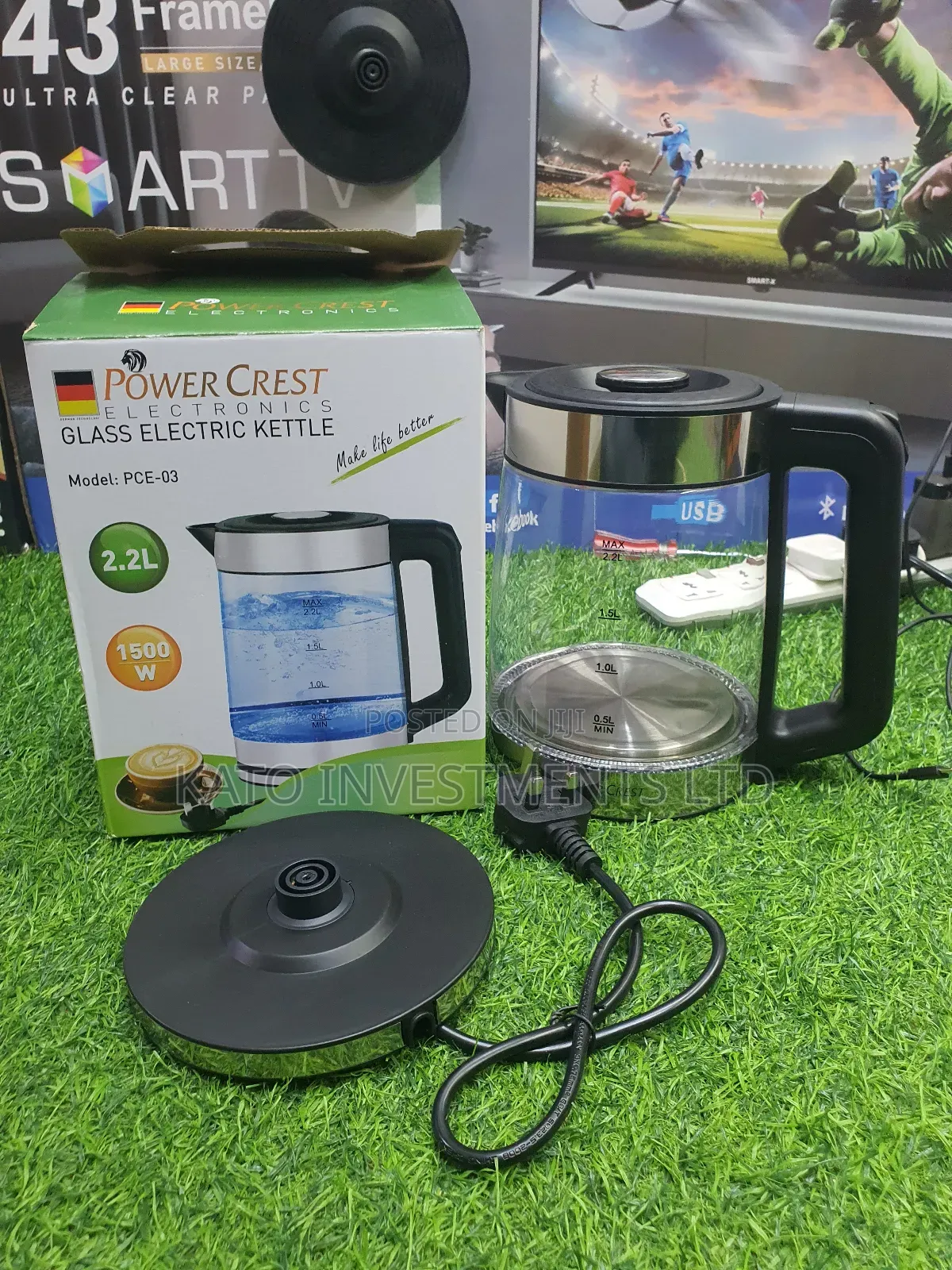 2.2l Powercrest Glass Paco/Kettle