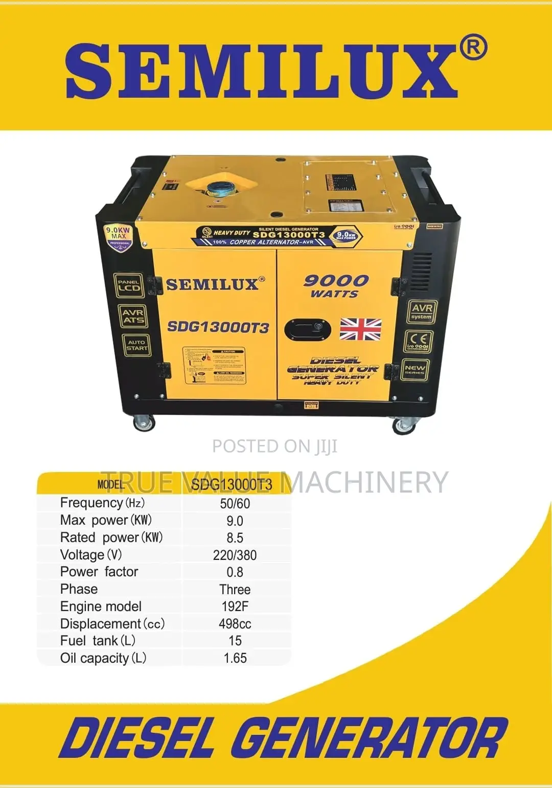 Soundproof 9kva Diesel Generator Set