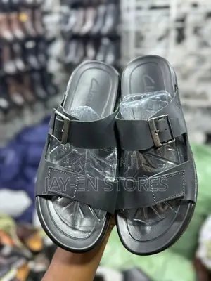 Black Clark’S Open Shoes