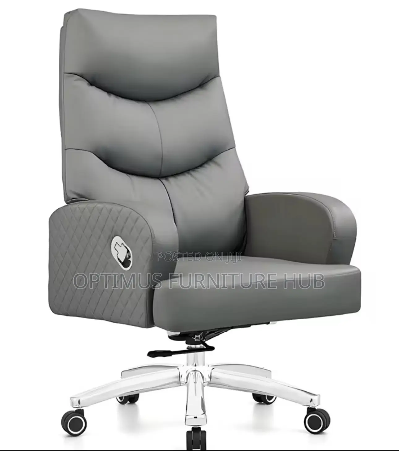 Gray Leather Chair
