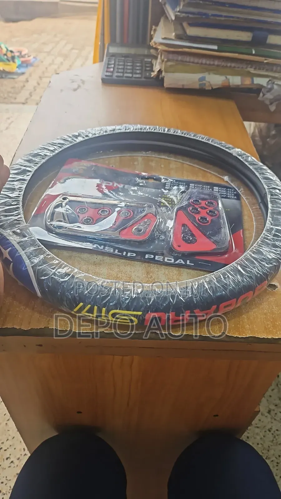 Logo Steering Covers With Pedal Covers