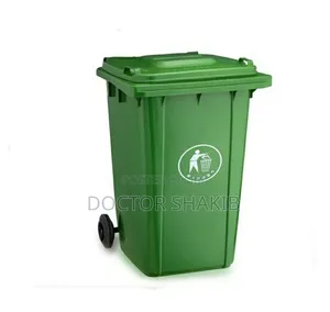 Heavy-Duty Outdoor 120l Plastic Dustbin Waste Bin