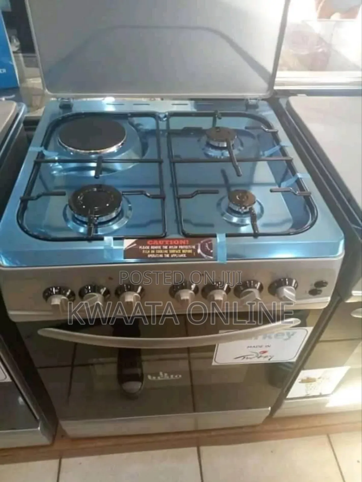 Super Chef 3 Gas + 1 Electric Cooker With Timer and Grill