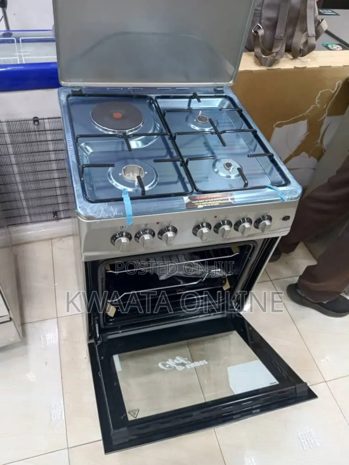 Super Chef 3 Gas + 1 Electric Cooker With Timer and Grill