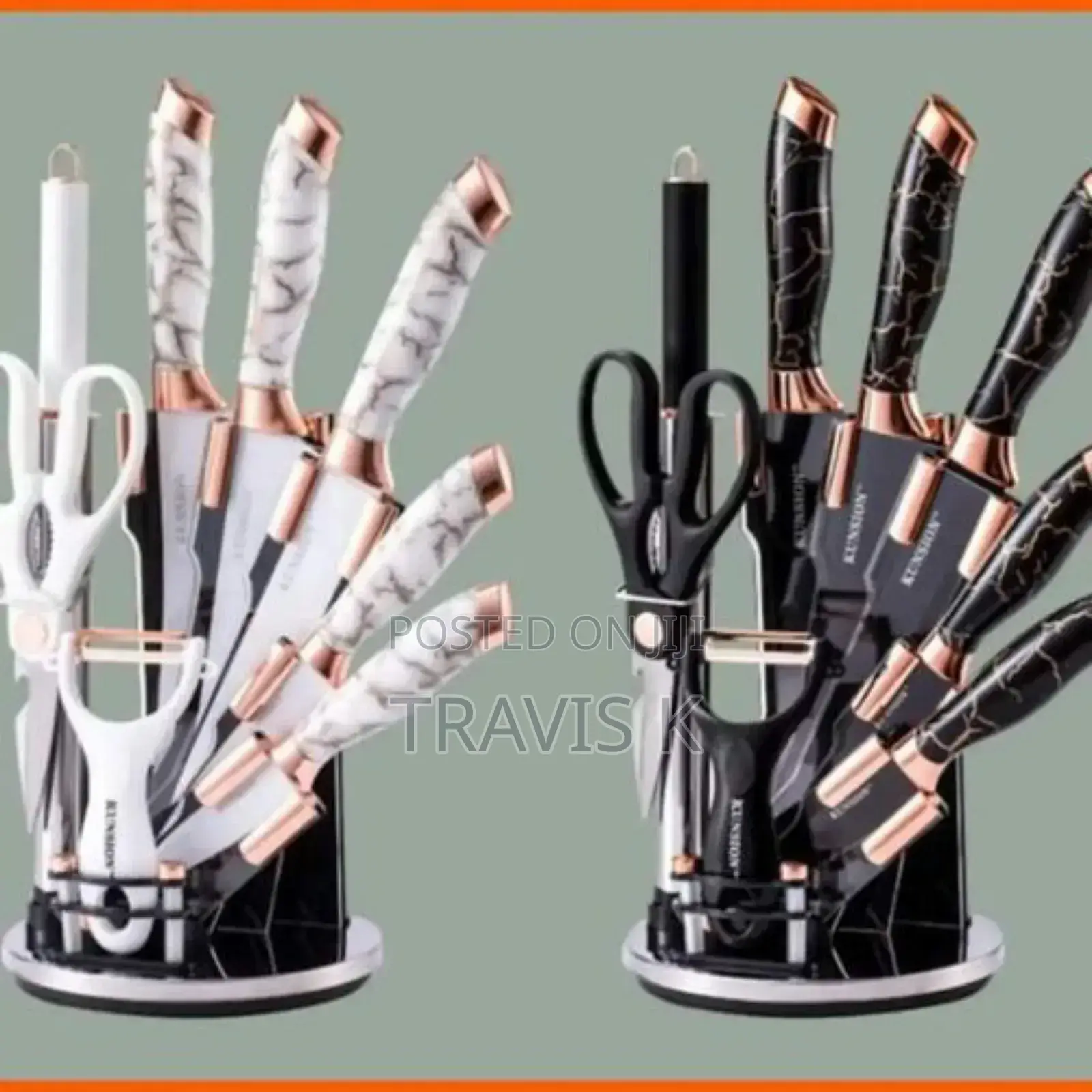Marble Kitchen Knife Set