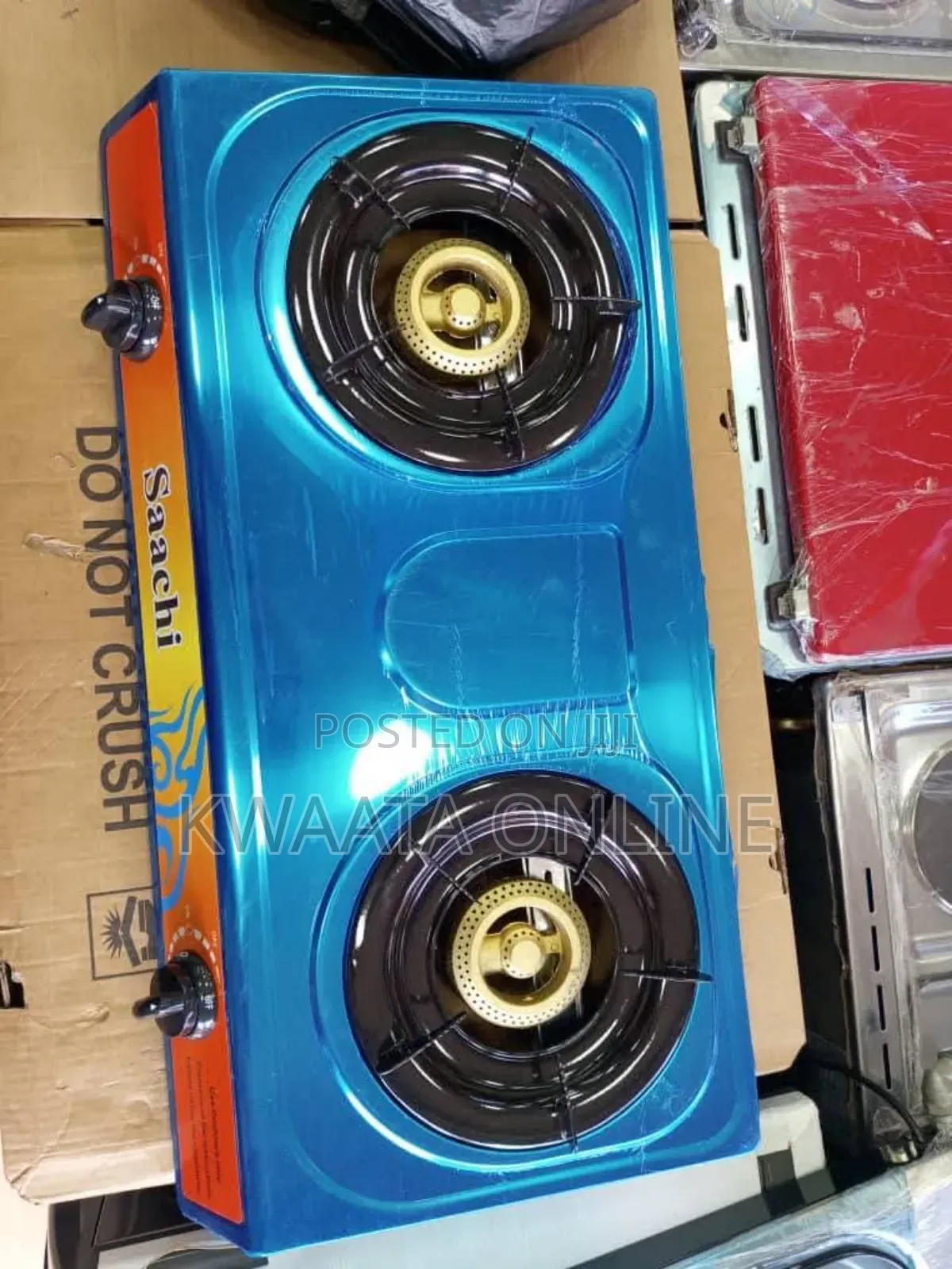Saachi Gas Stove With Stainless Steel Top and 2 Burners