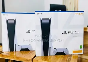 Playstation 5 Disc Version Gaming Console: New, Sealed Box.