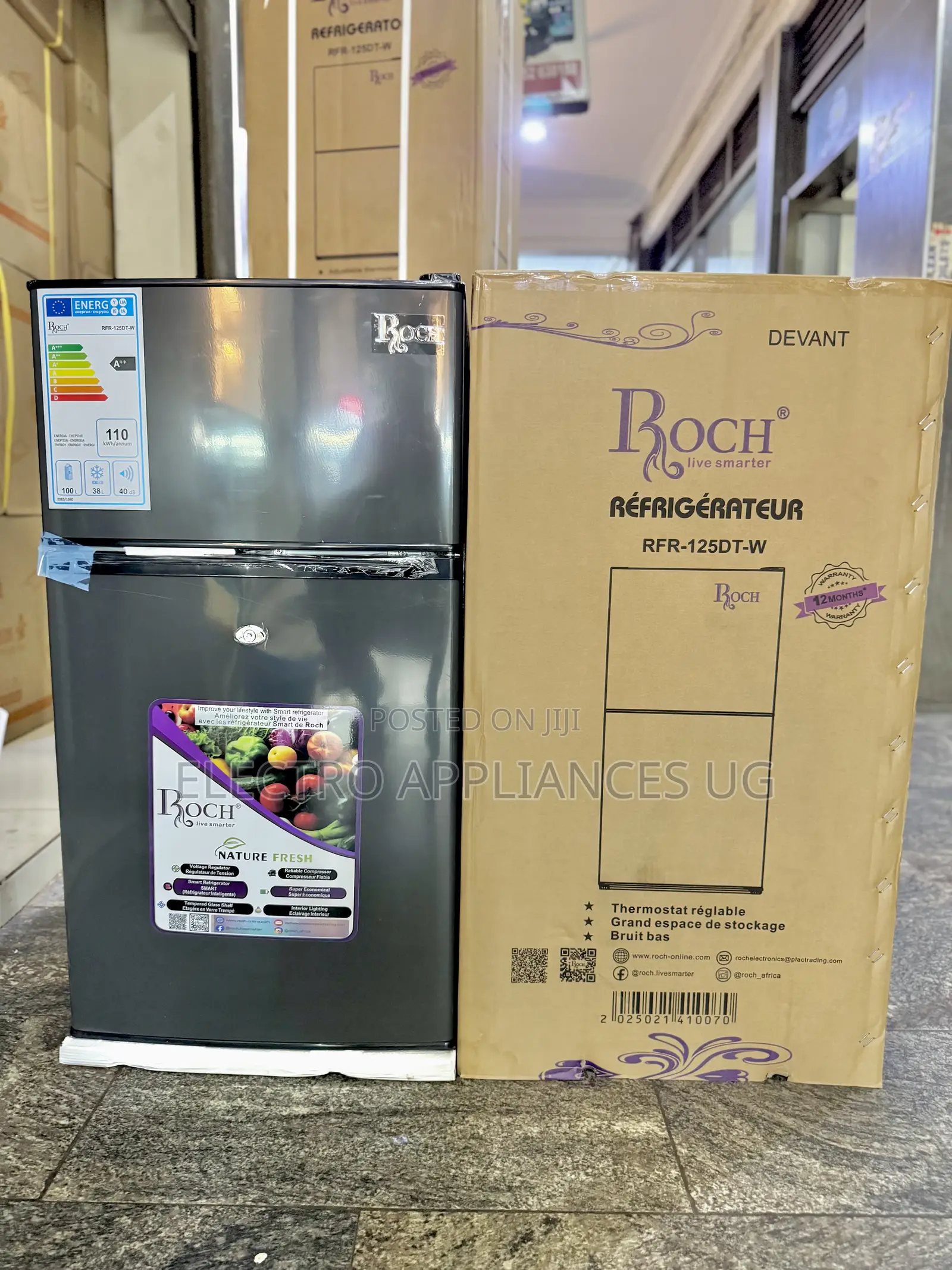 Roch 125litres RFR-125dt-W Double Door Refrigerator
