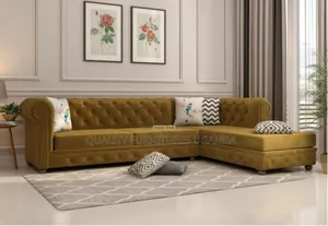 Orange Chesterfield Sofa Set