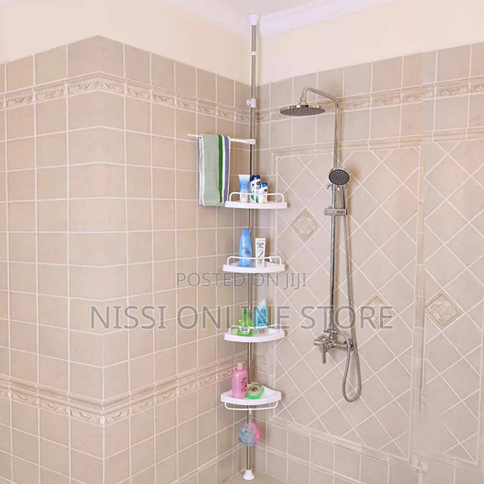 4 Tier Adjustable Bathroom Corner Shelf